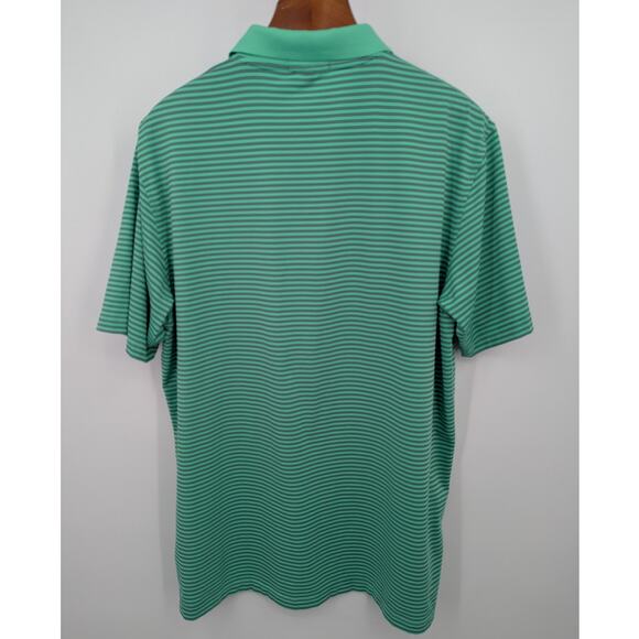 Masters Peter Millar Polo Shirt XL Green Stripe Golf Augusta National - Picture 2 of 4